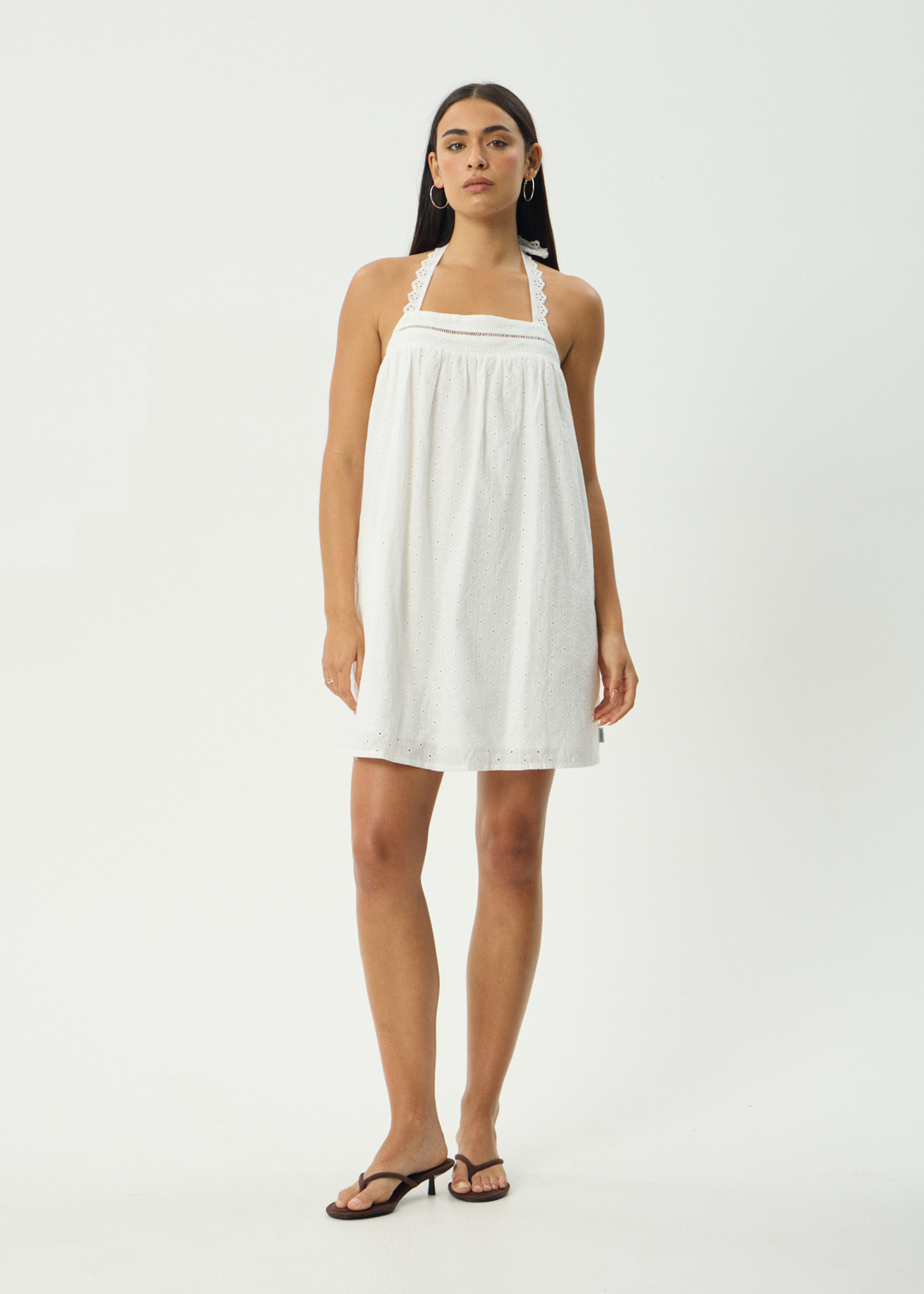 AFENDS Womens Kindred - Mini Dress - White