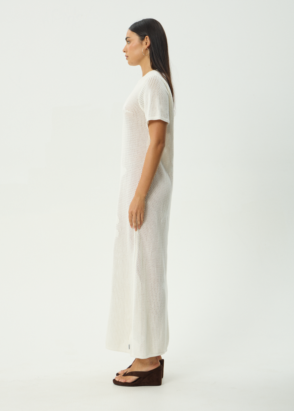AFENDS Womens Riley - Knit Maxi Dress - White