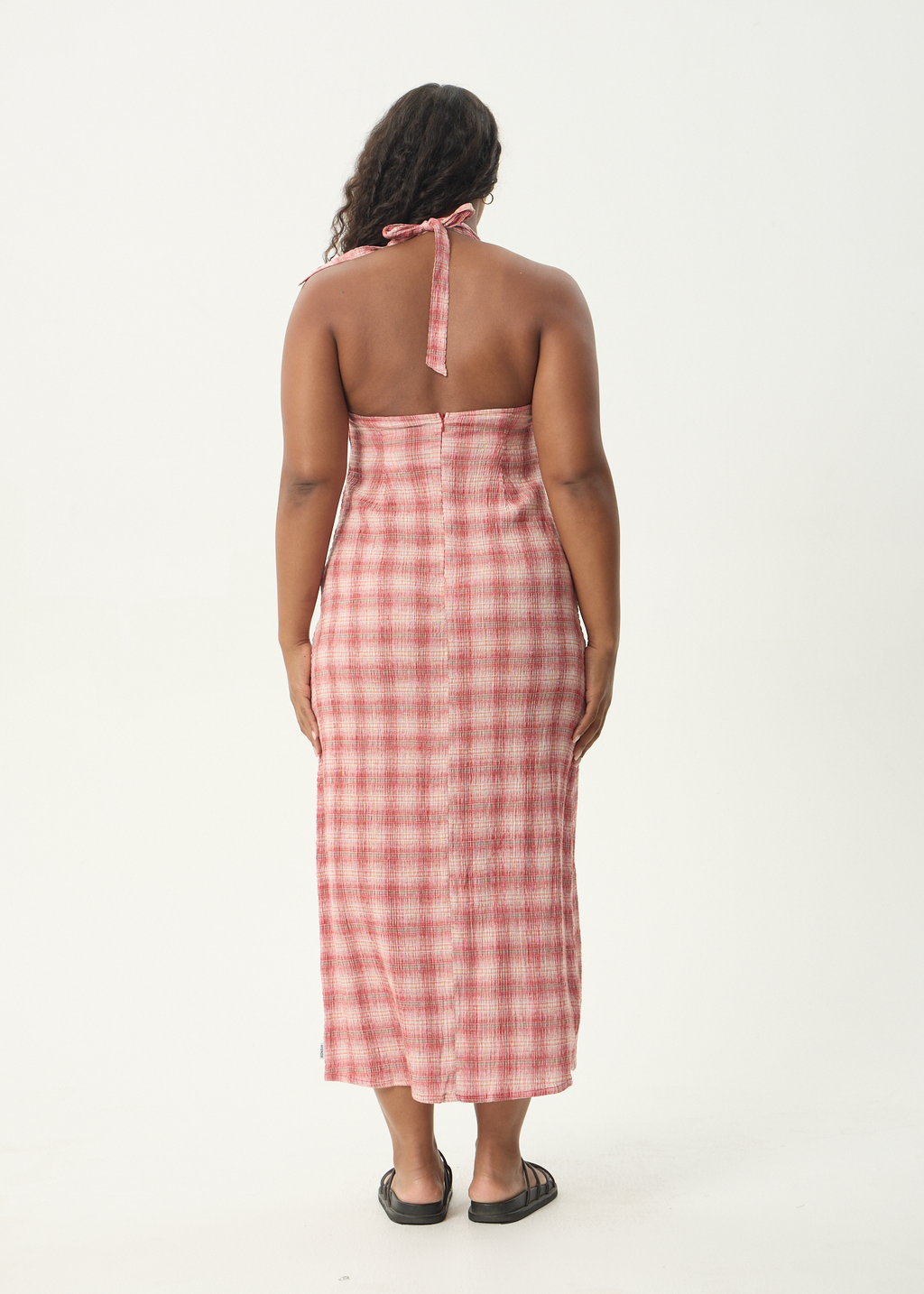 afends red dress AFENDS Womens Grace - Seersucker Mini Dress