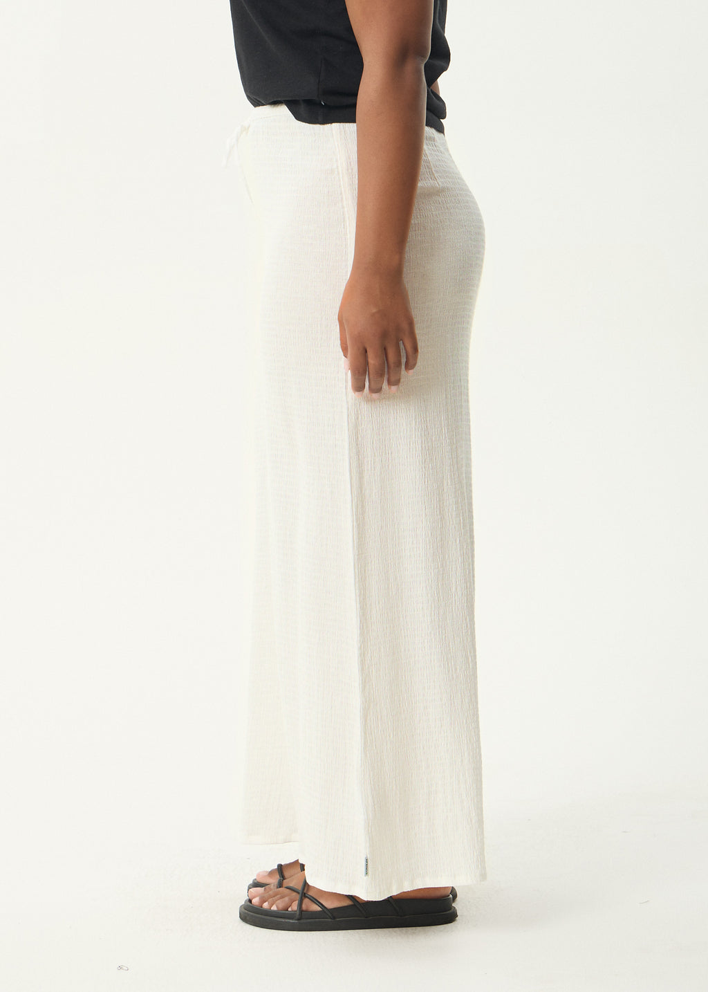 AFENDS Womens Focus - Seersucker Maxi Skirt - Off White
