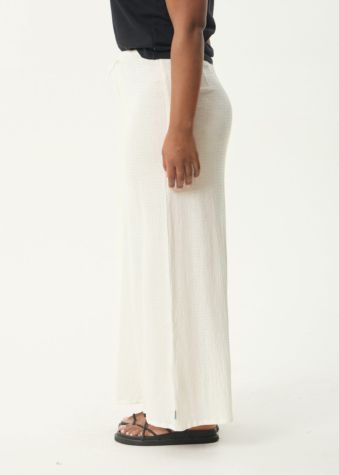 AFENDS Womens Focus - Seersucker Maxi Skirt - Off White