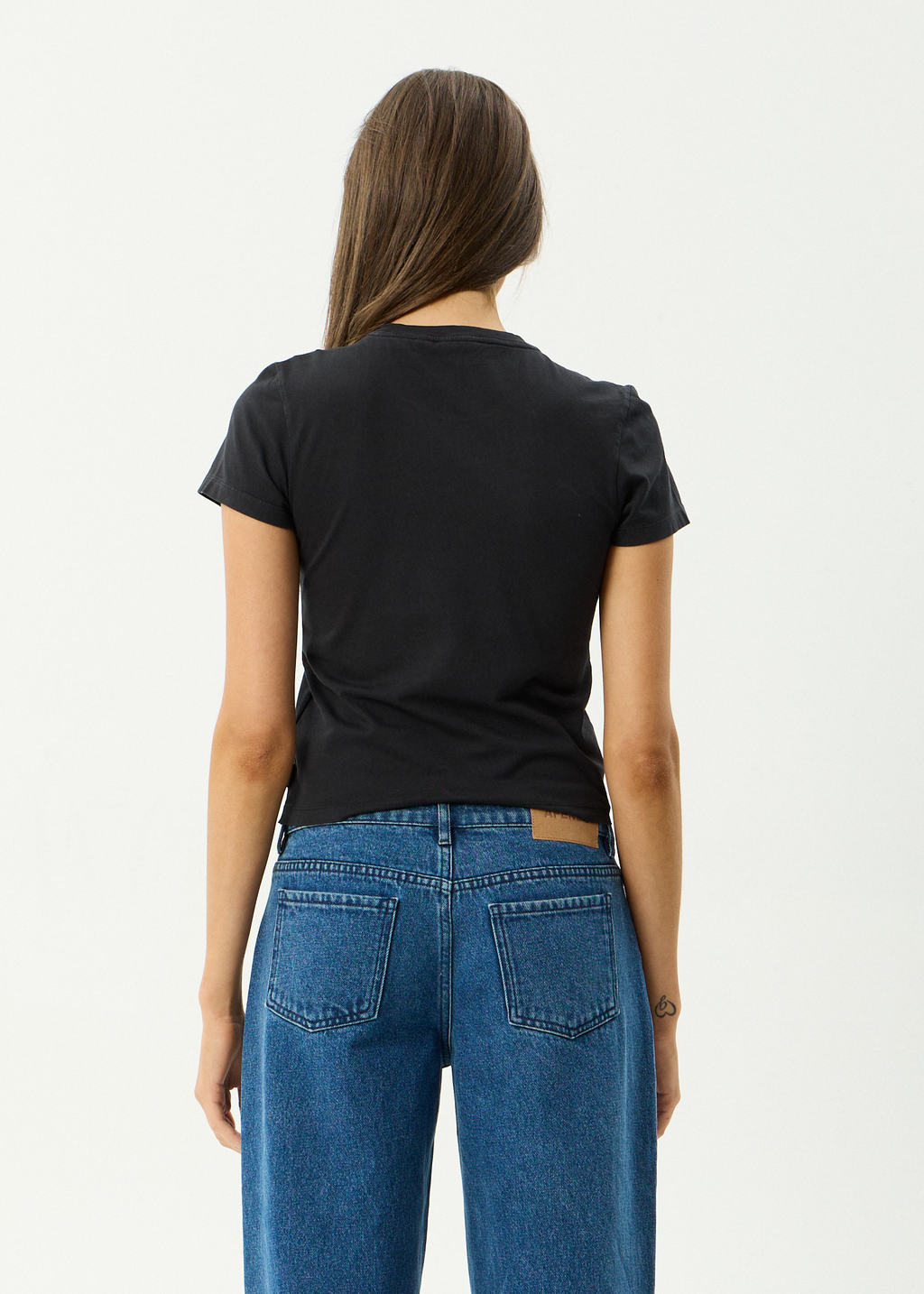 AFENDS Womens Good Nature - Recycled Baby Tee - Stone Black