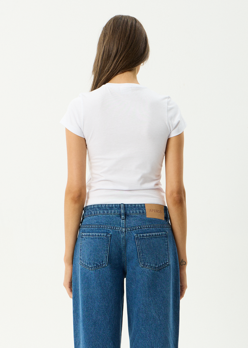 AFENDS Womens Good Nature - Recycled Baby Tee - White