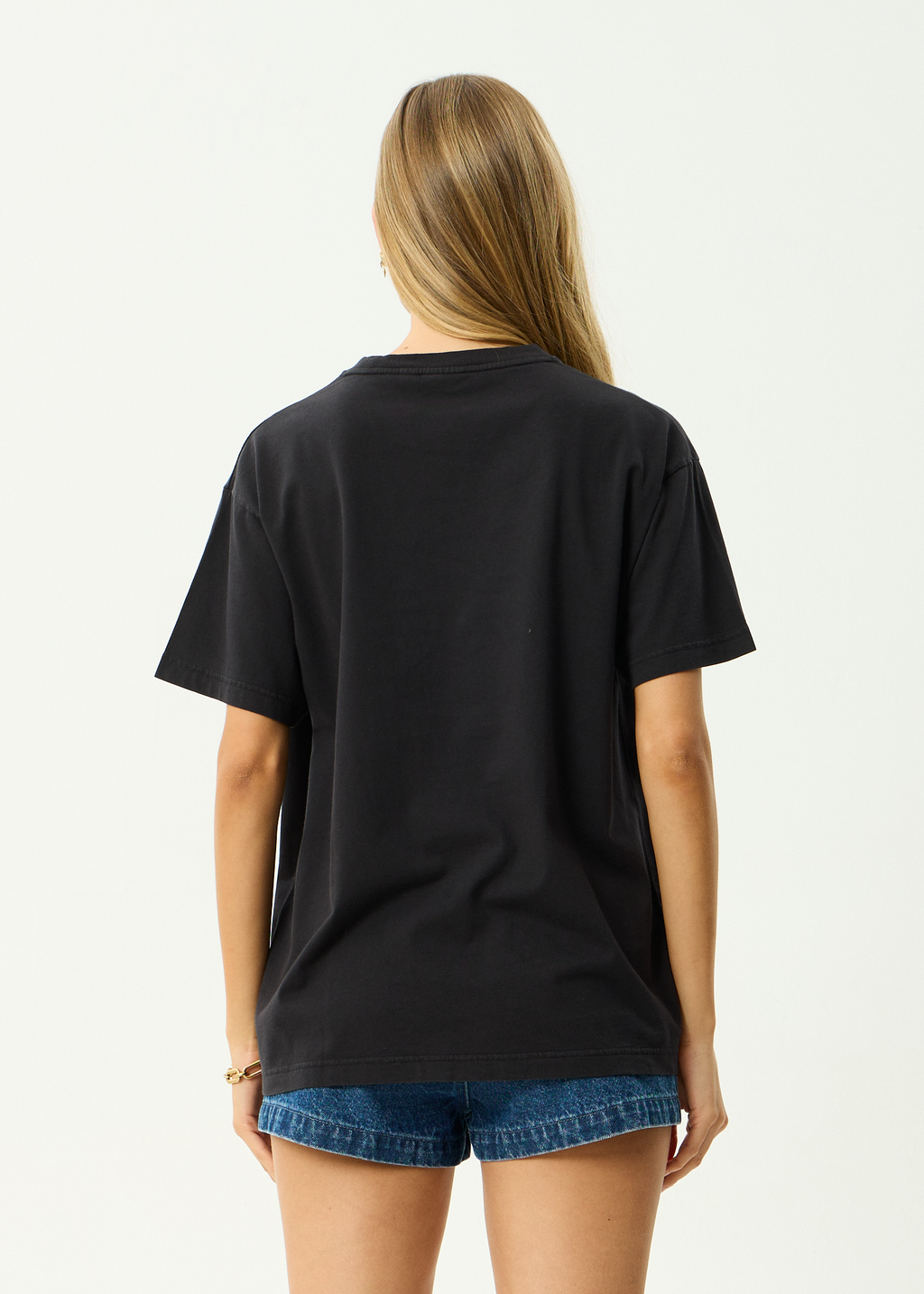 AFENDS Womens Good Nature - Recycled Oversized Tee - Stone Black