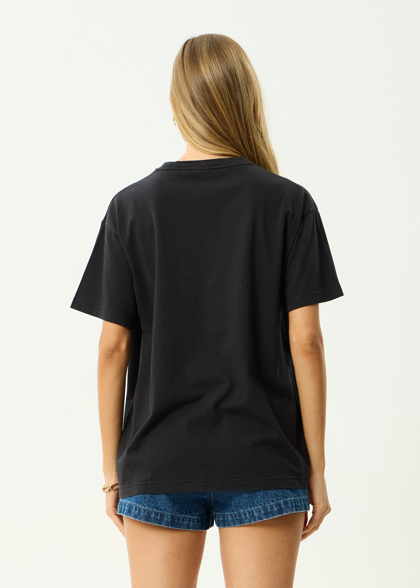AFENDS Womens Good Nature - Recycled Oversized Tee - Stone Black