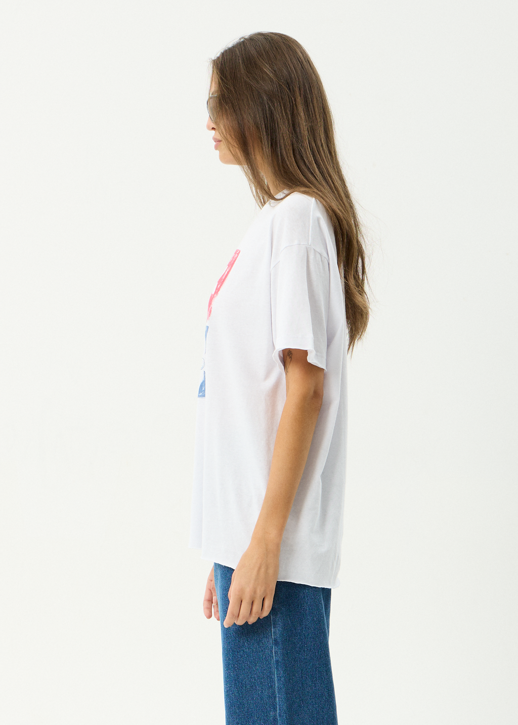 AFENDS Womens Zephyr - Hemp Oversized Tee - White