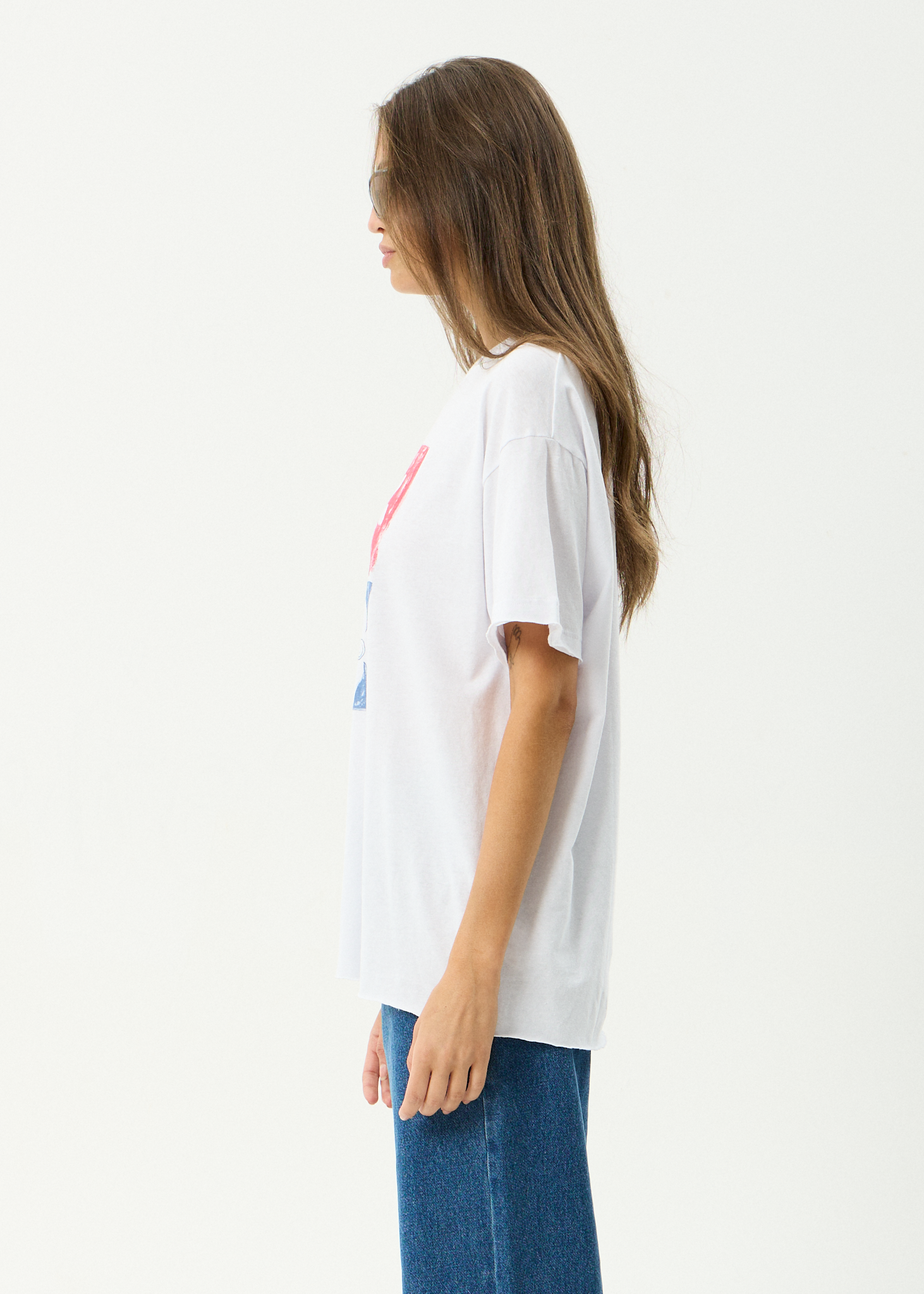 AFENDS Womens Zephyr - Hemp Oversized Tee - White