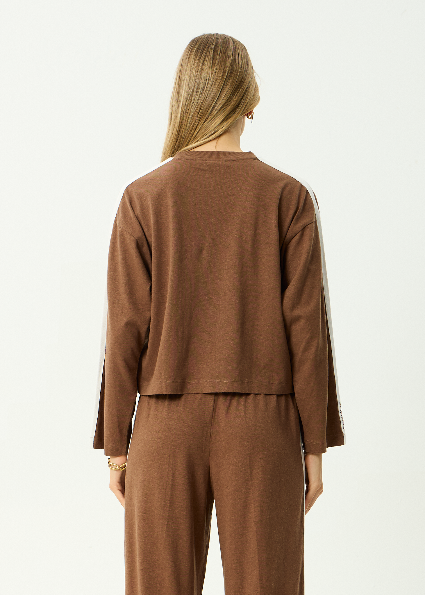 AFENDS Womens Marla - Long Sleeve Tee - Cinnamon