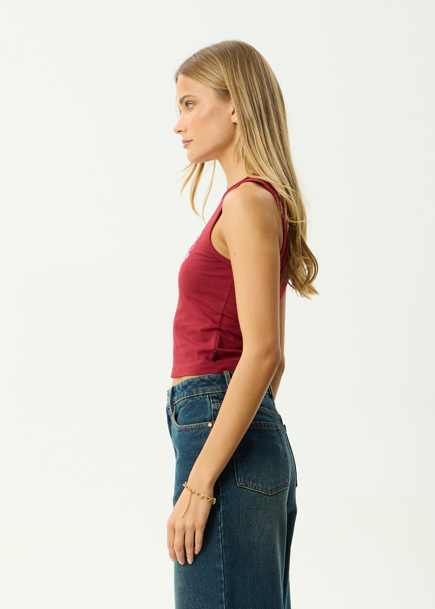 AFENDS Womens Garden Variety - Recycled Tank - Burgundy