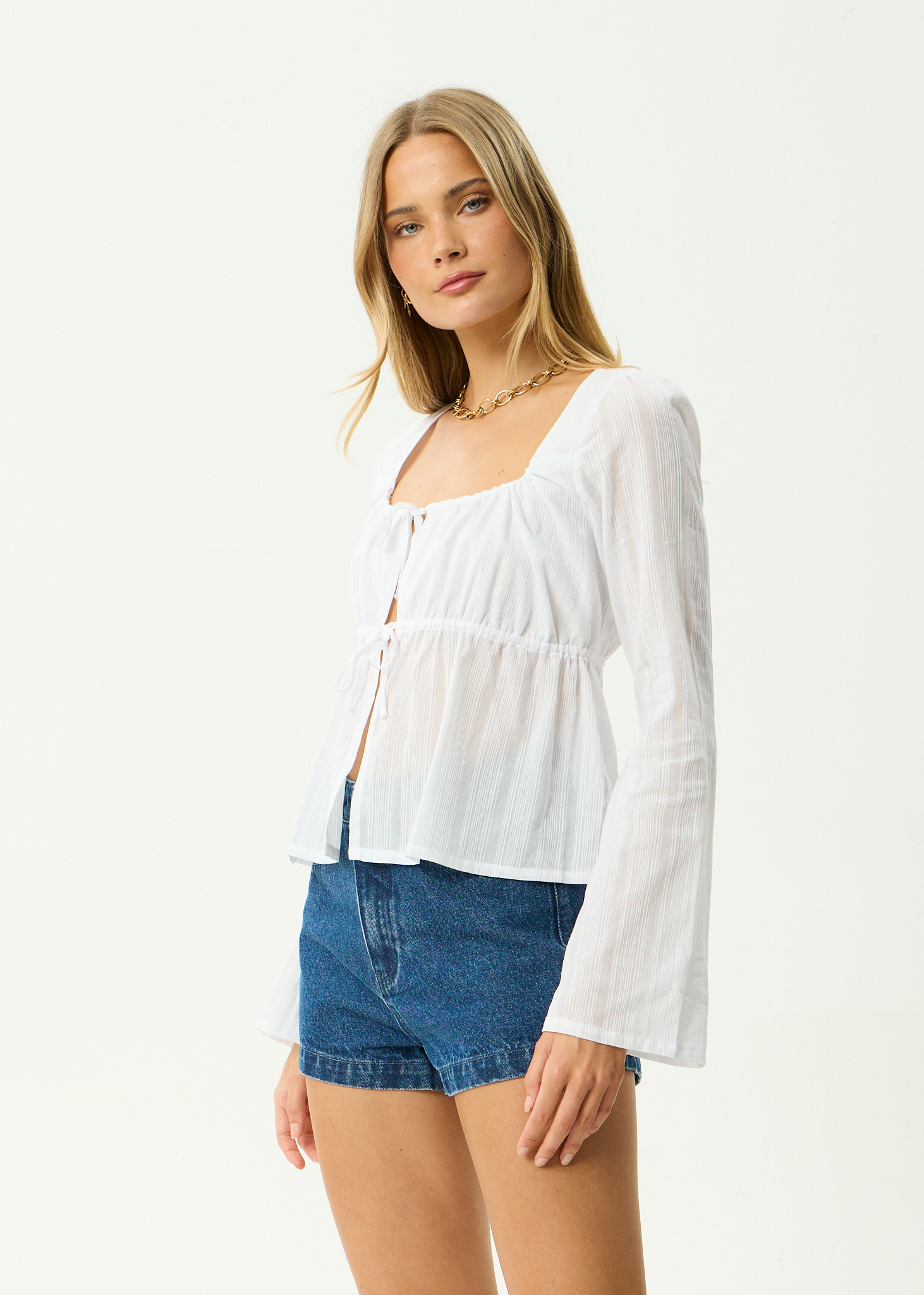 AFENDS Womens Aquarius - Tie Top - White