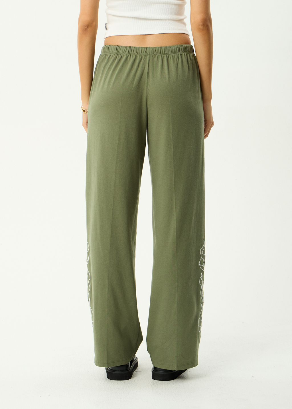 AFENDS Womens Dirts - Recycled Jersey Pant - Deep Olive