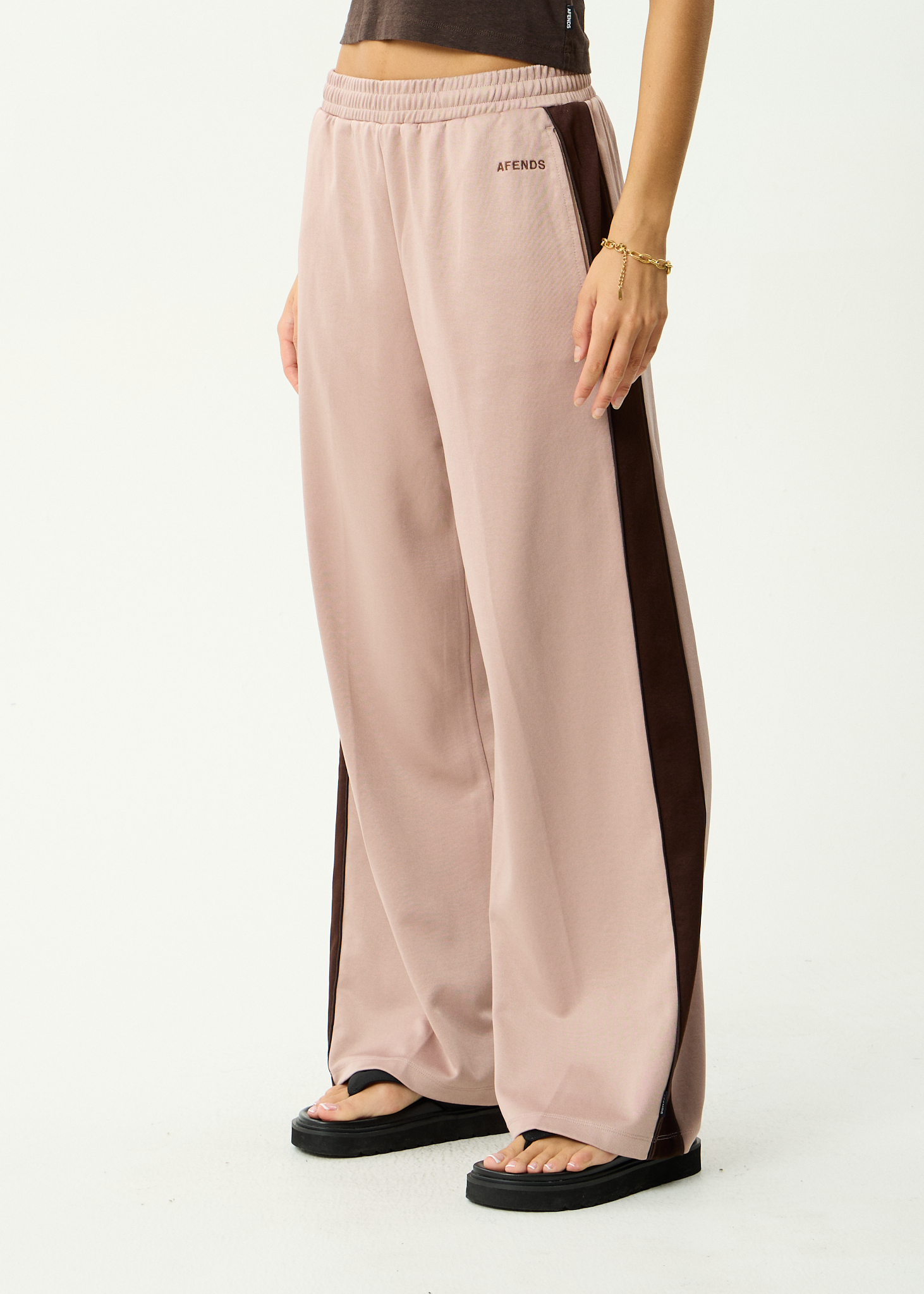 AFENDS Womens Brooklyn - Recycled Track Pant - Dusty Pink
