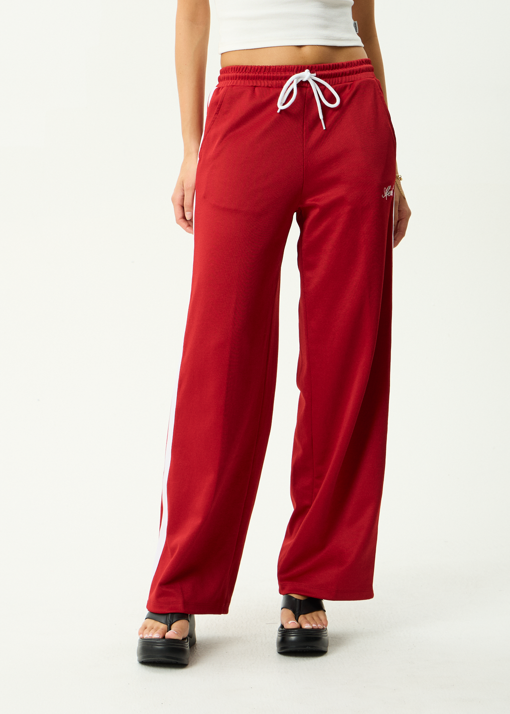 AFENDS Womens Laguna - Recycled Track Pant - Ketchup