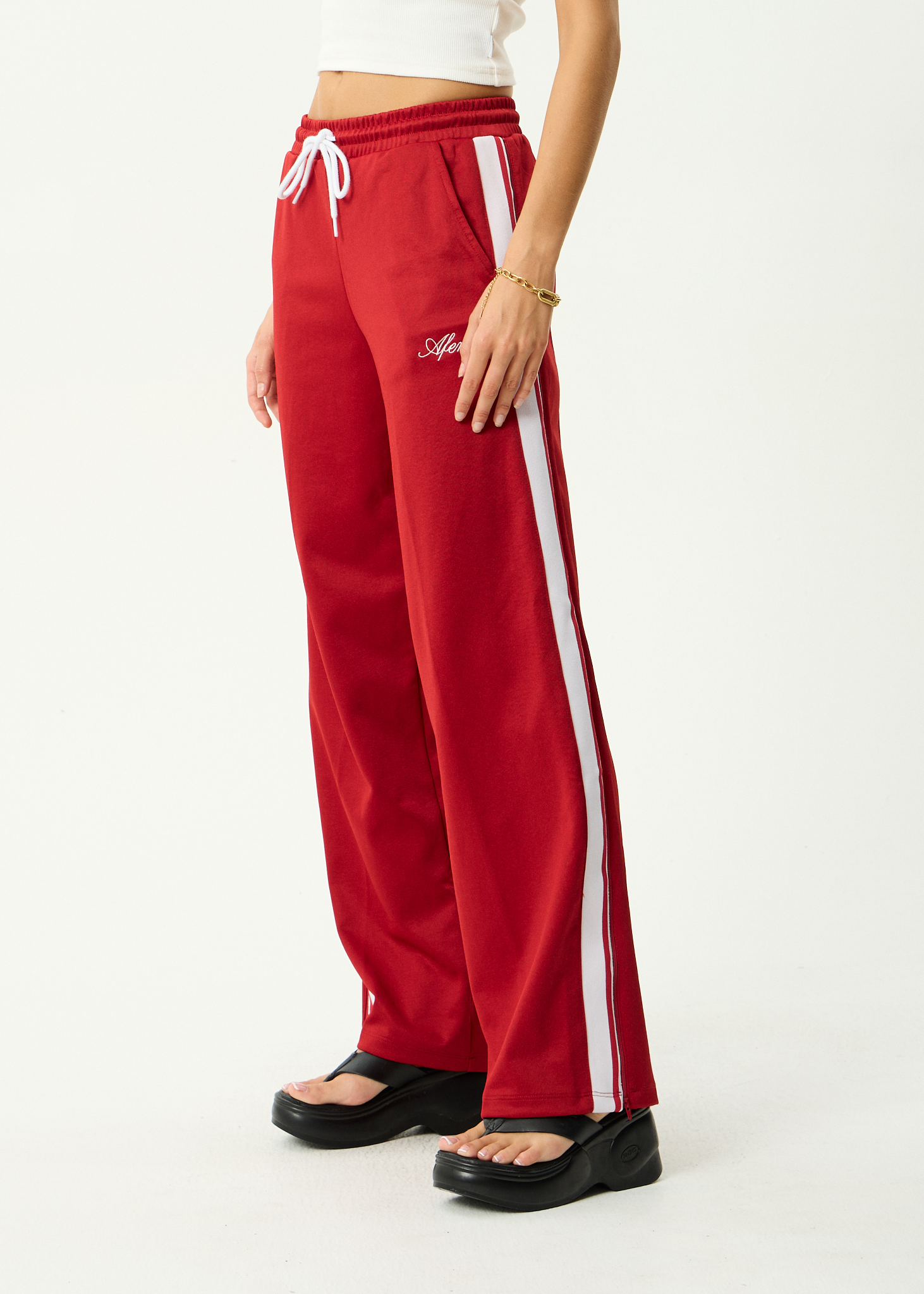 AFENDS Womens Laguna - Recycled Track Pant - Ketchup