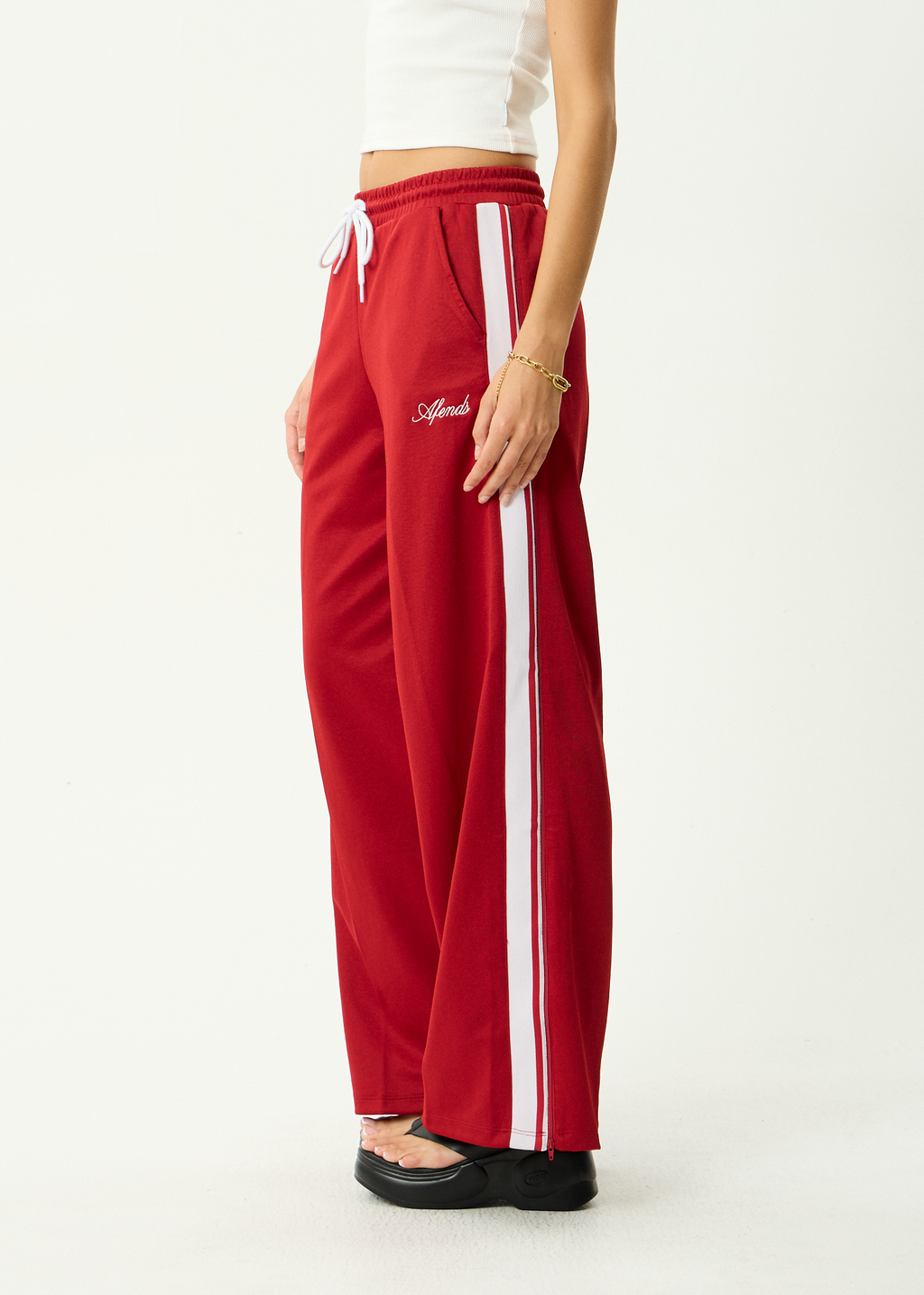 AFENDS Womens Laguna - Recycled Track Pant - Ketchup
