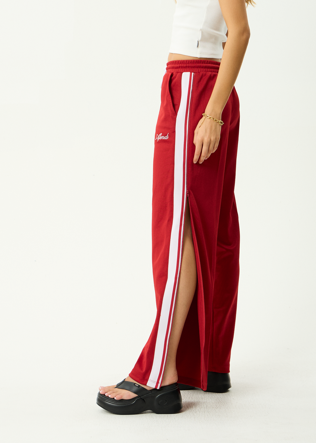 AFENDS Womens Laguna - Recycled Track Pant - Ketchup