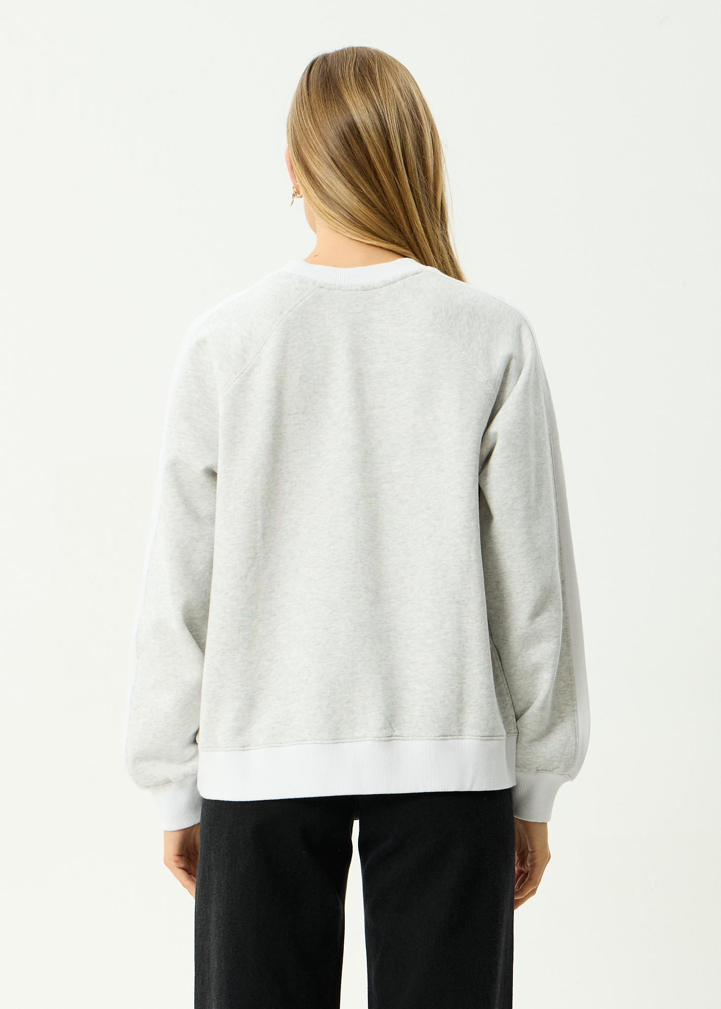 AFENDS Womens Dexter - Recycled Crew Neck - Grey Marle