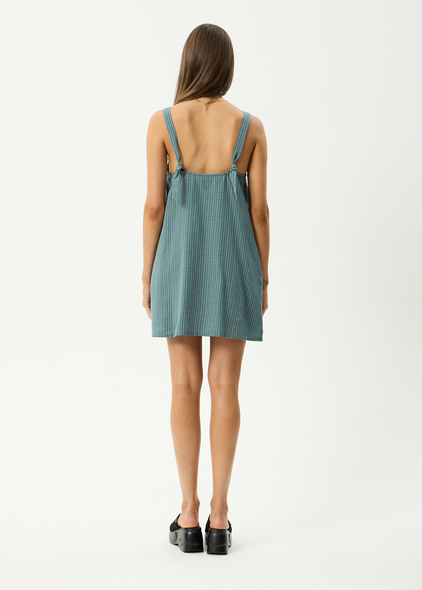 AFENDS Womens Lonnie - Seersucker Mini Dress - Hunter Green AFENDS Womens Lonnie - Seersucker Mini Dress - Hunter Green