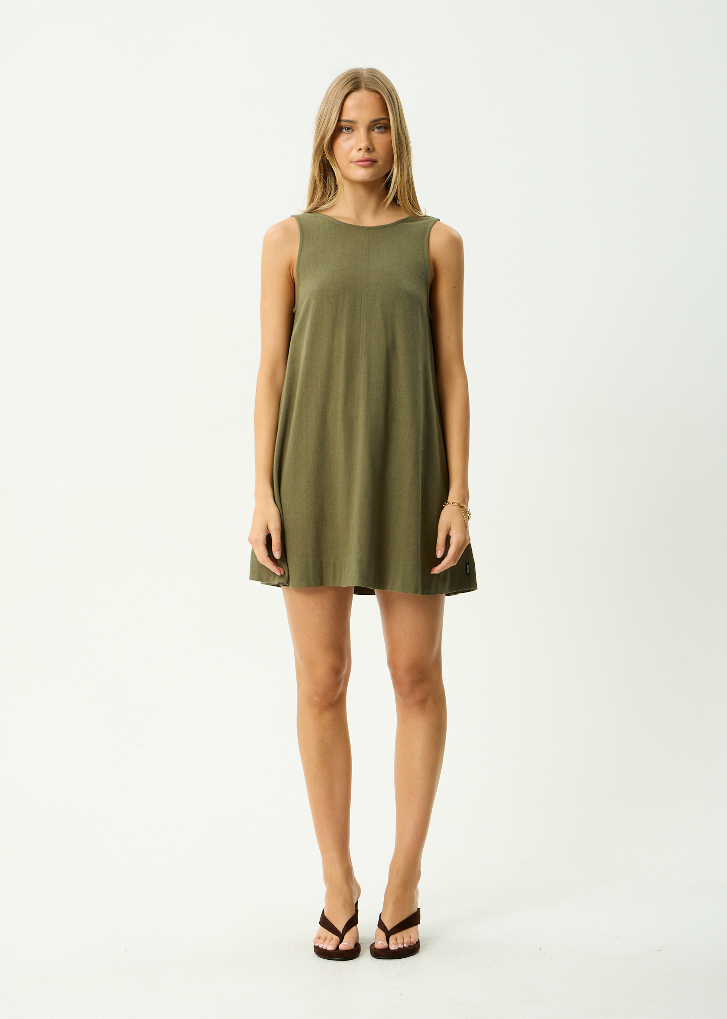 AFENDS Womens Lonnie - Seersucker Mini Dress - Hunter Green AFENDS Womens Lonnie - Seersucker Mini Dress - Hunter Green
