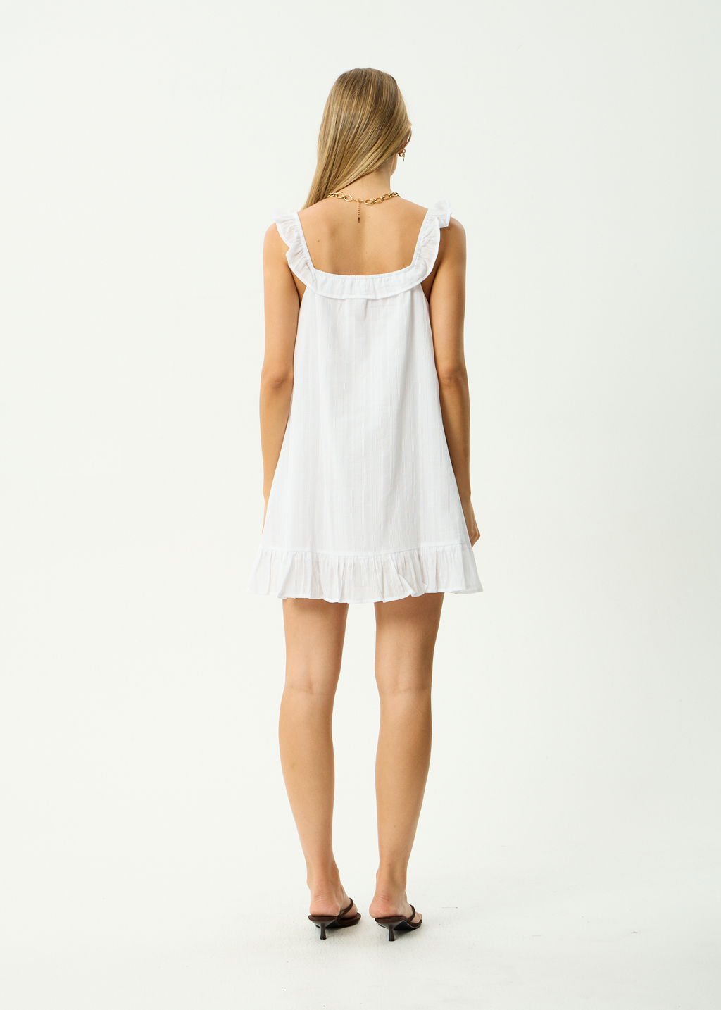 AFENDS Womens Aquarius - Mini Dress - White