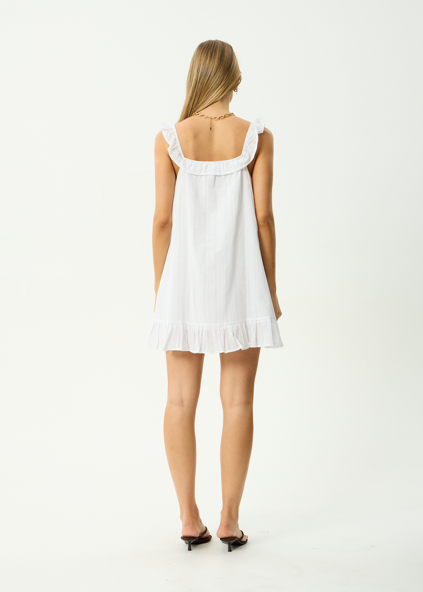 AFENDS Womens Aquarius - Mini Dress - White