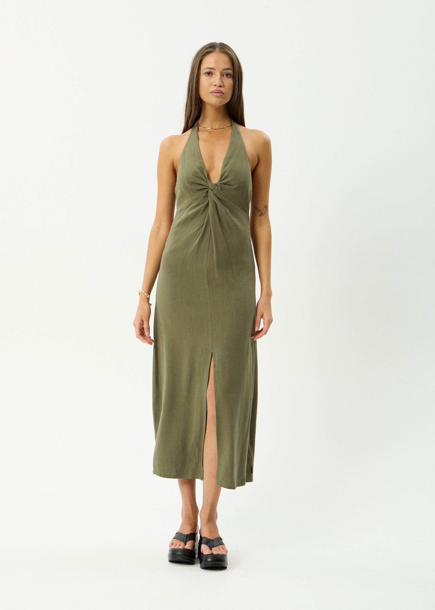 AFENDS Womens Halle - Linen Maxi Dress AFENDS Womens Halle - Linen Maxi Dress