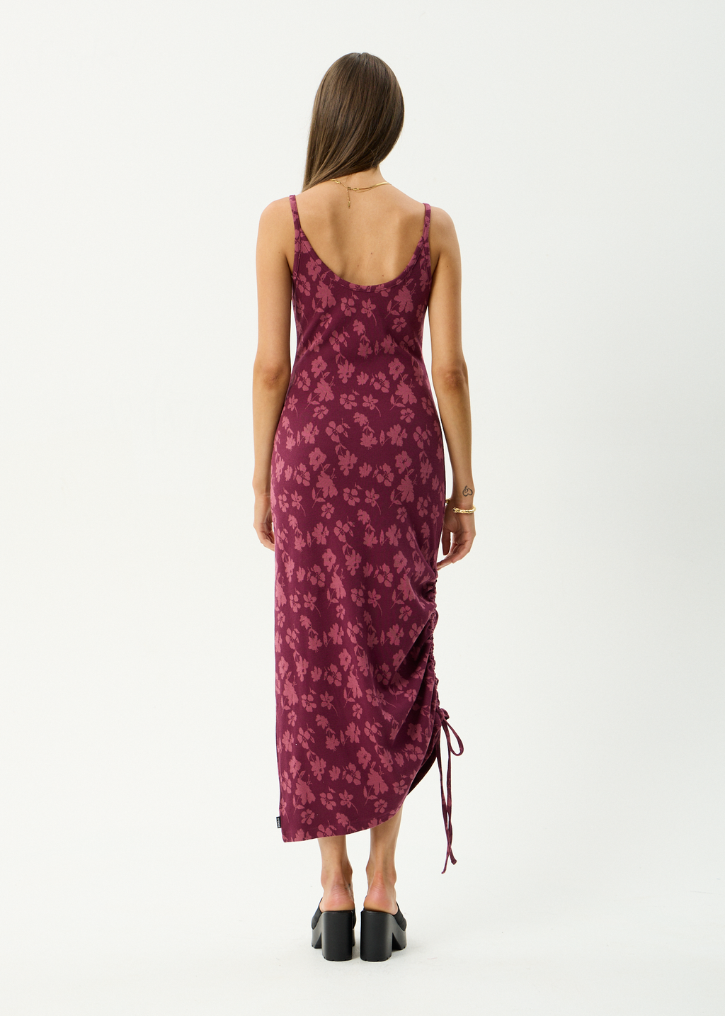 AFENDS Womens Marin - Recycled Maxi Dress - Port