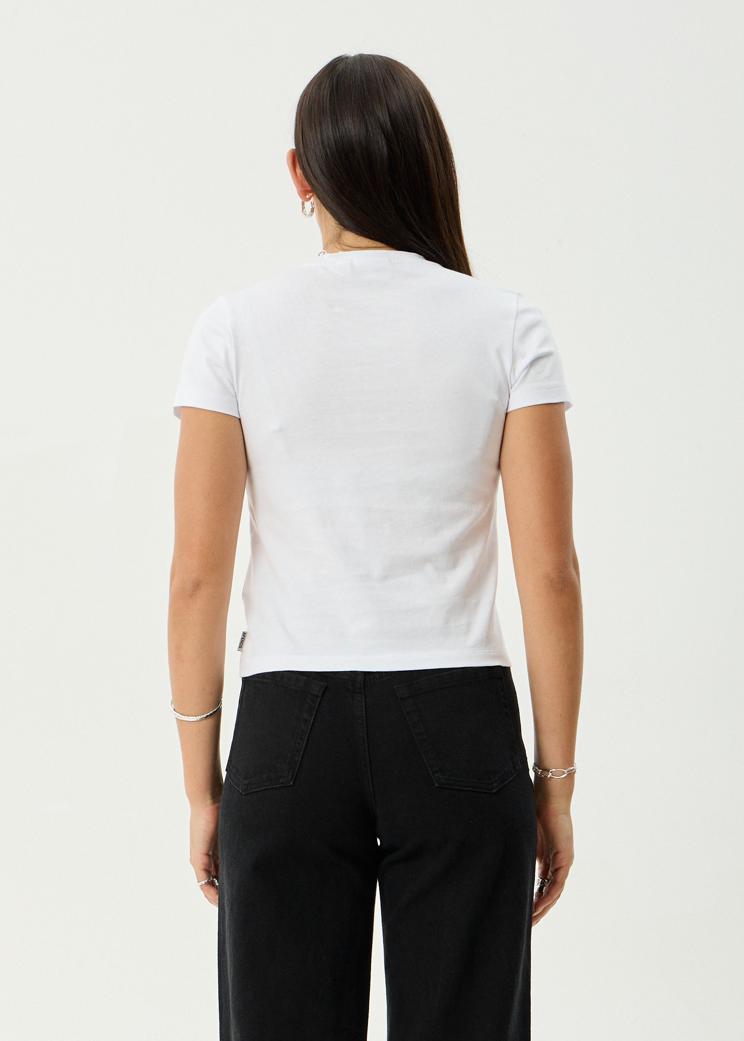 AFENDS Womens Flower Patch - Baby Tee - White