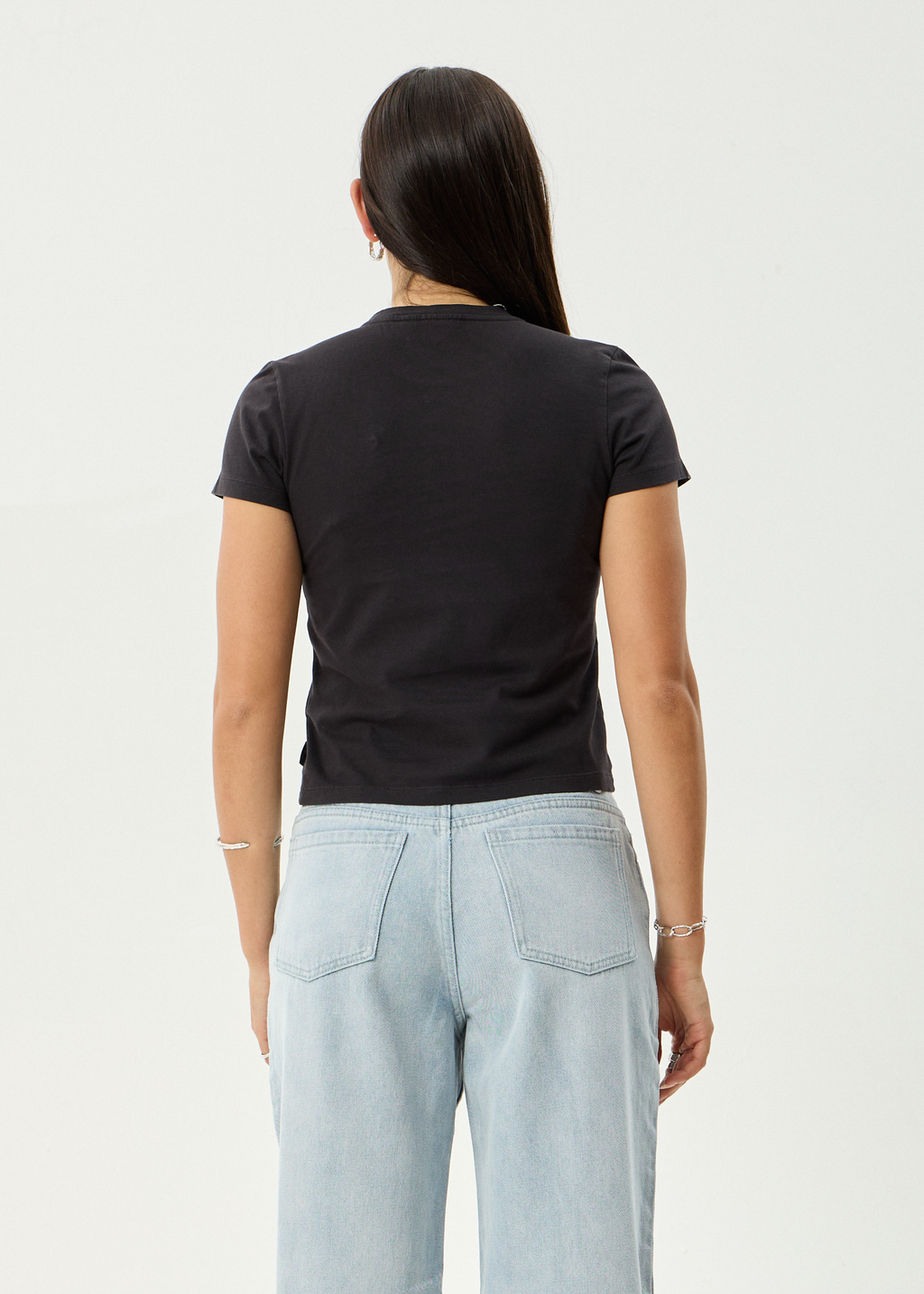 AFENDS Womens Hellcat - Baby Tee - Stone Black