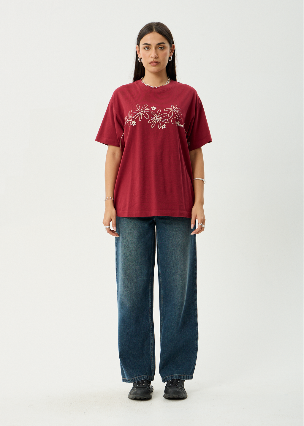 AFENDS Womens Locket - Oversized Tee - Ketchup