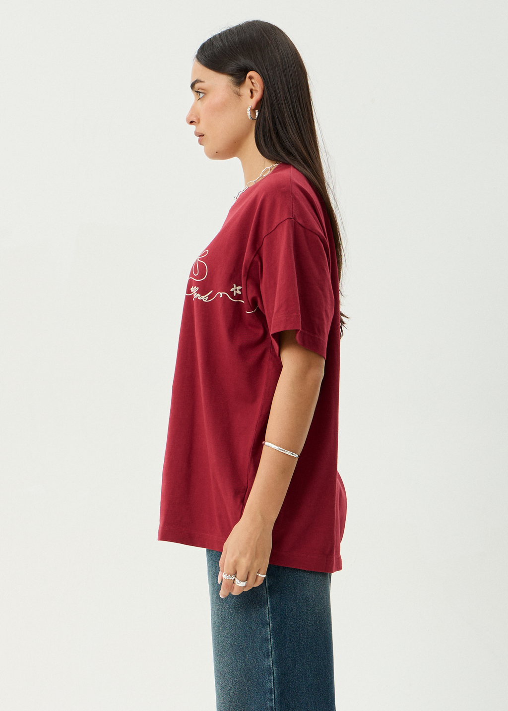 AFENDS Womens Locket - Oversized Tee - Ketchup