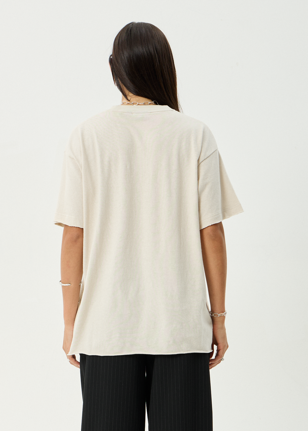 AFENDS Womens Temptation - Oversized Tee - Moonbeam