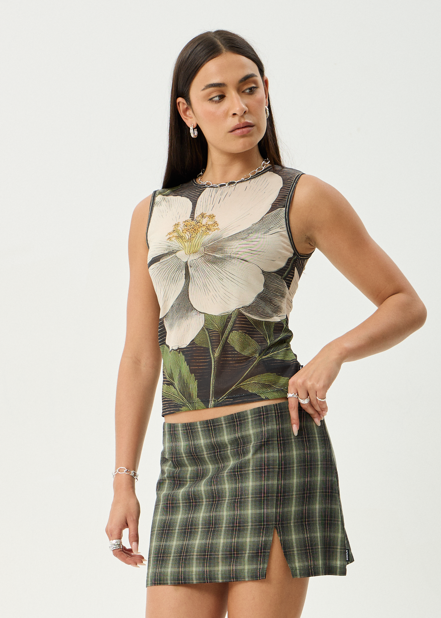 AFENDS Womens Jasmine - Sheer Tank - Multi