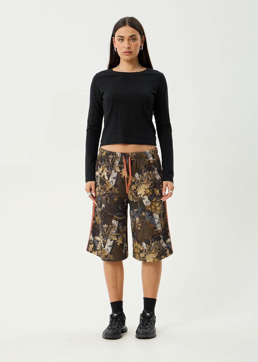 AFENDS Womens Find Me - Longline Short - Multi