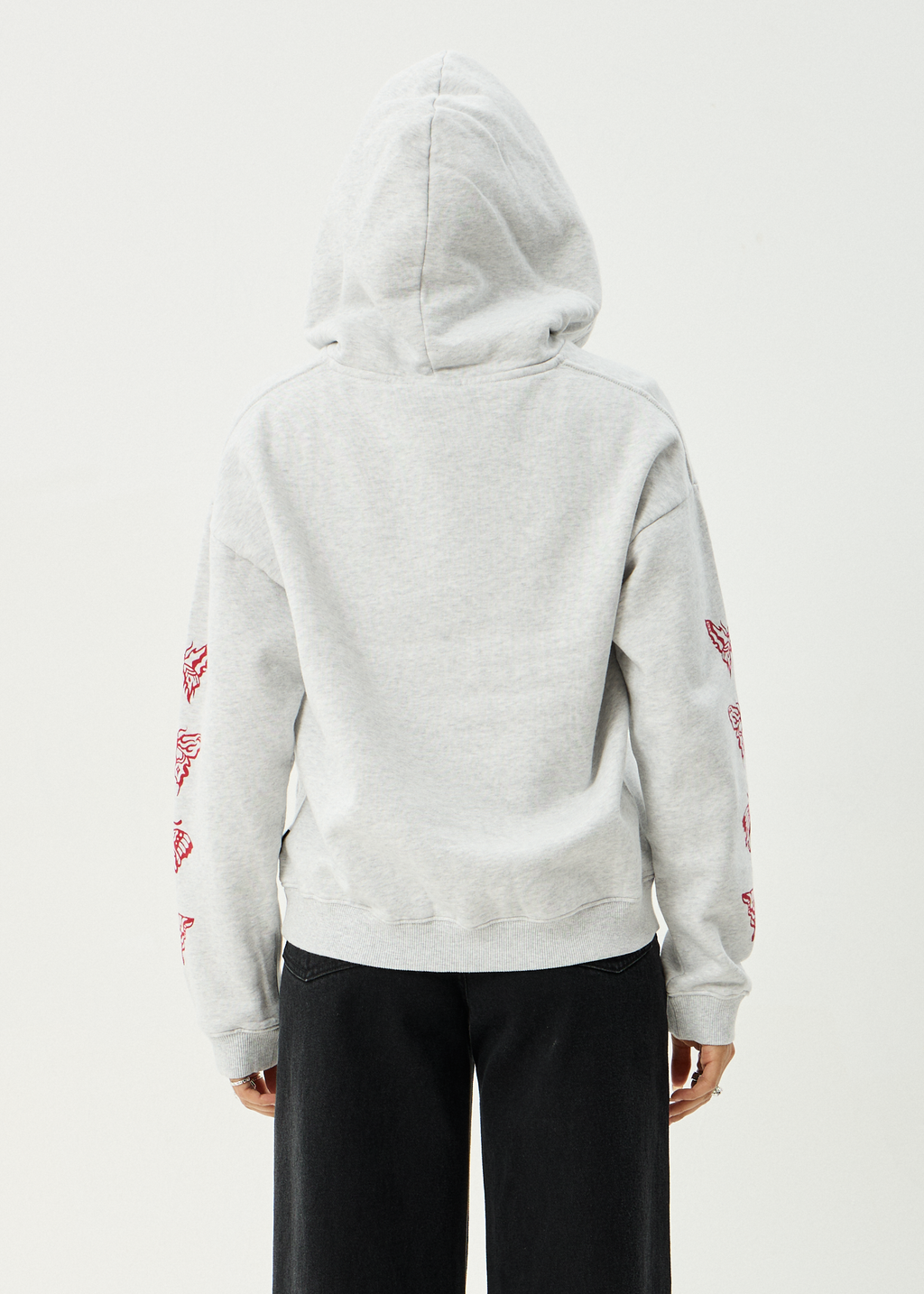 AFENDS Womens Rise - Pull On Hood - Grey Marle