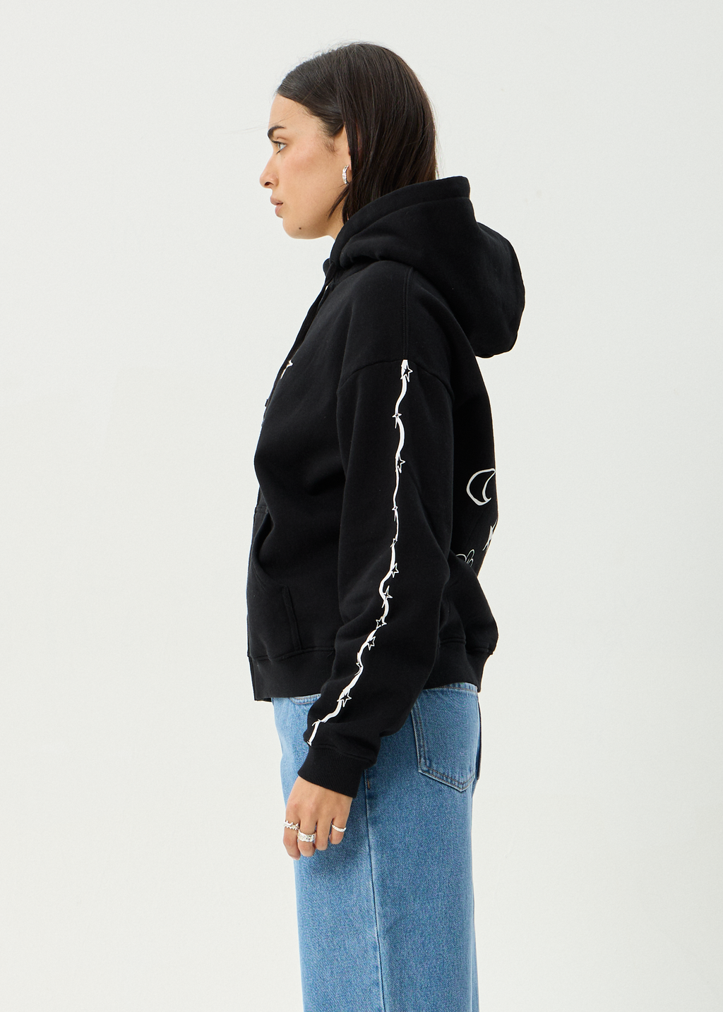 AFENDS Womens Terra - Zip Hood - Black