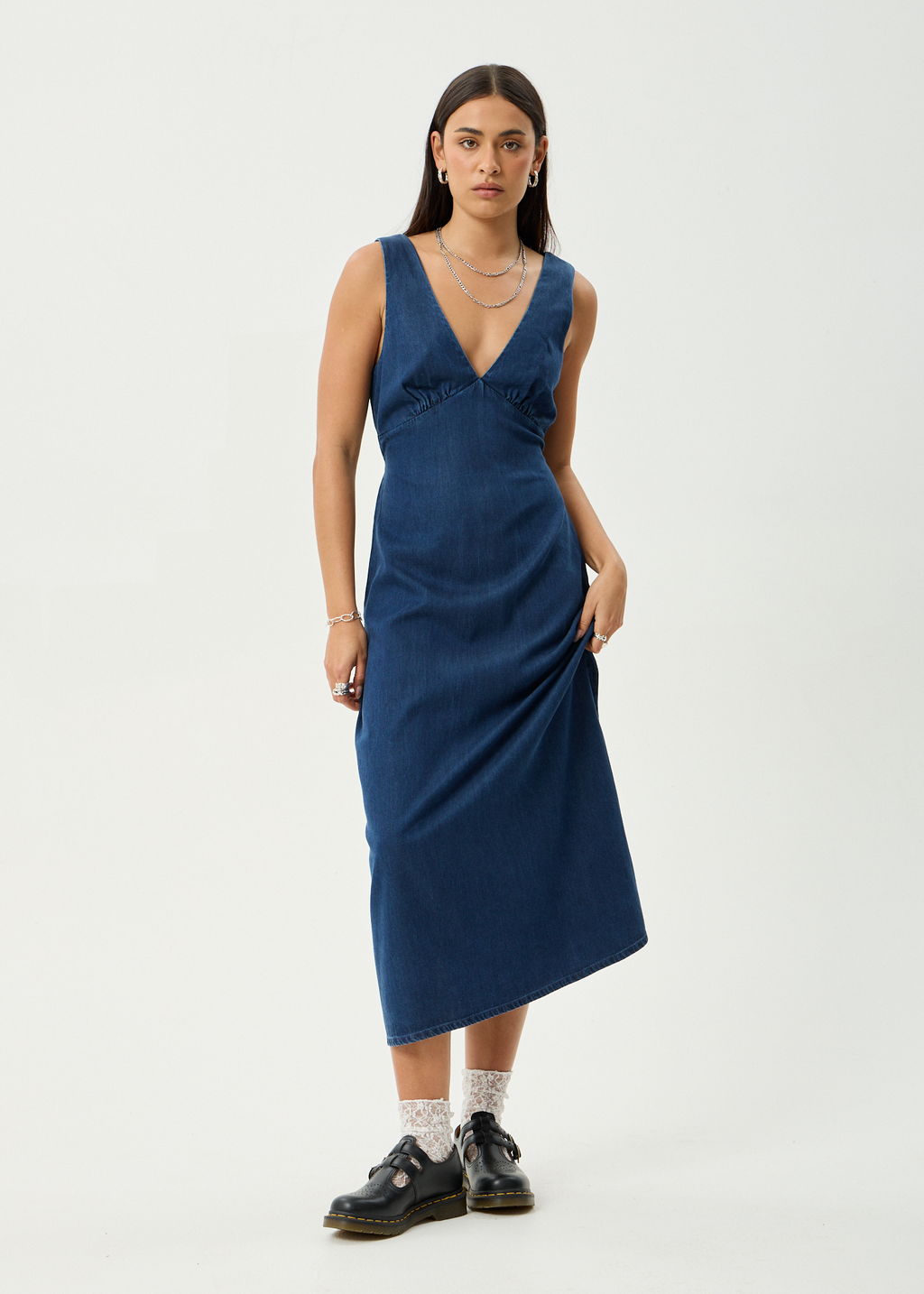 AFENDS Womens Palmer - Maxi Dress - Ink