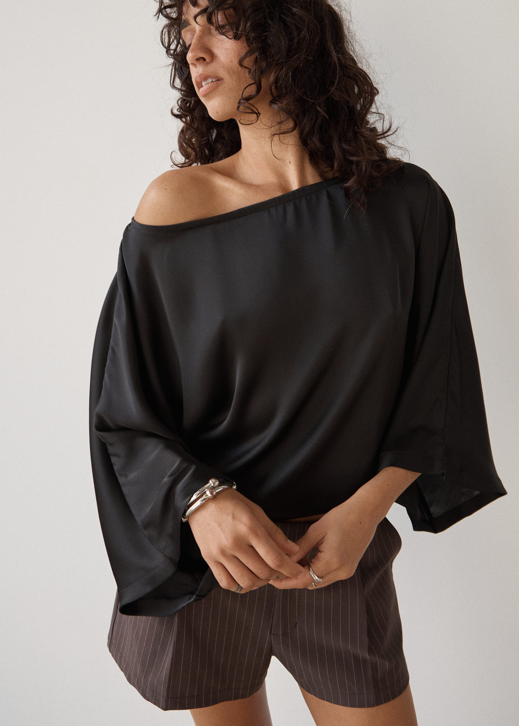 AFENDS Womens Ari - Batwing Top - Black
