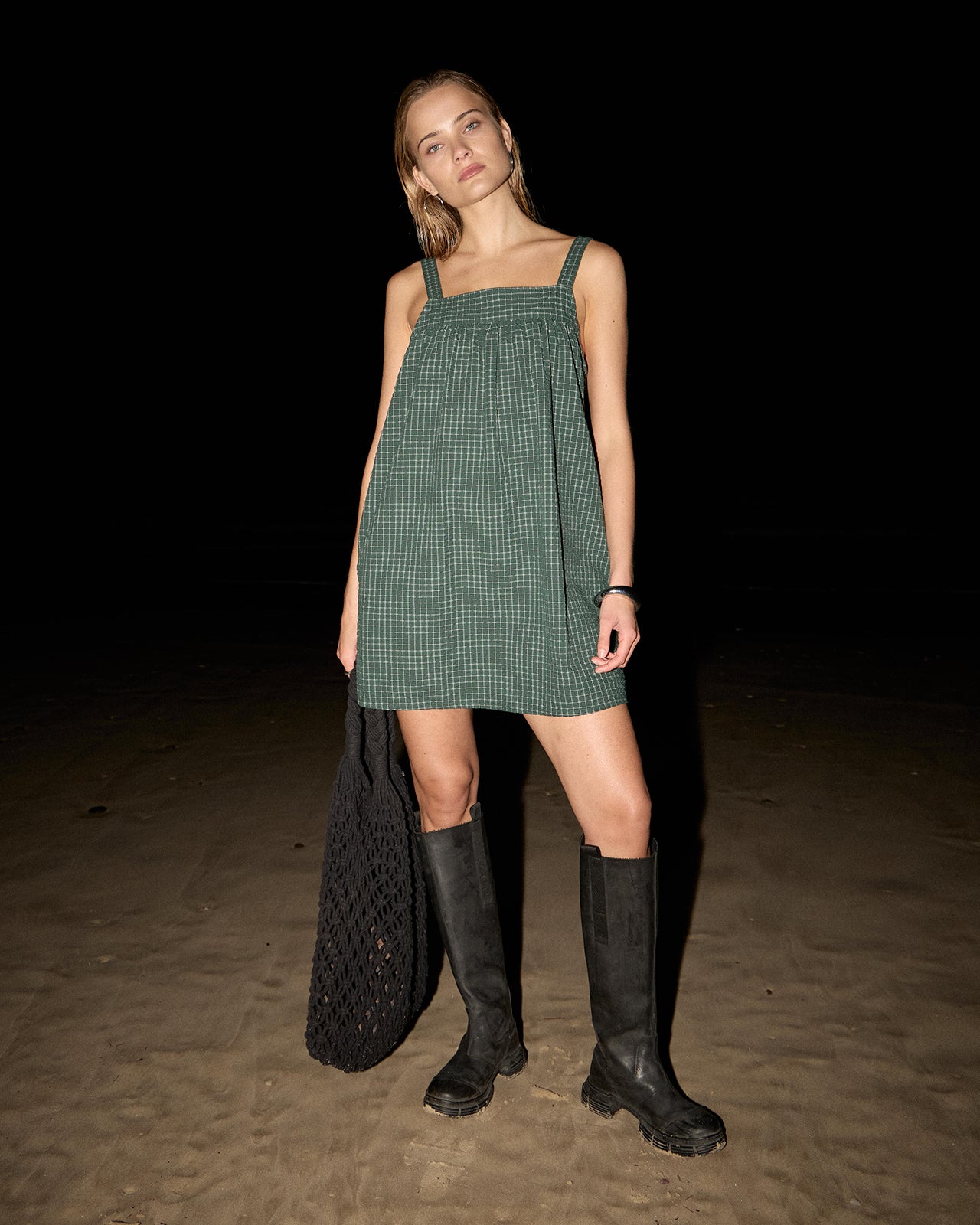 afends dress AFENDS Womens Focus - Seersucker Maxi Dress