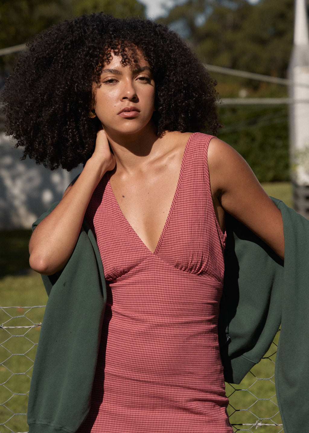 AFENDS Womens Tully - Seersucker Maxi Dress - Indy Rose Check