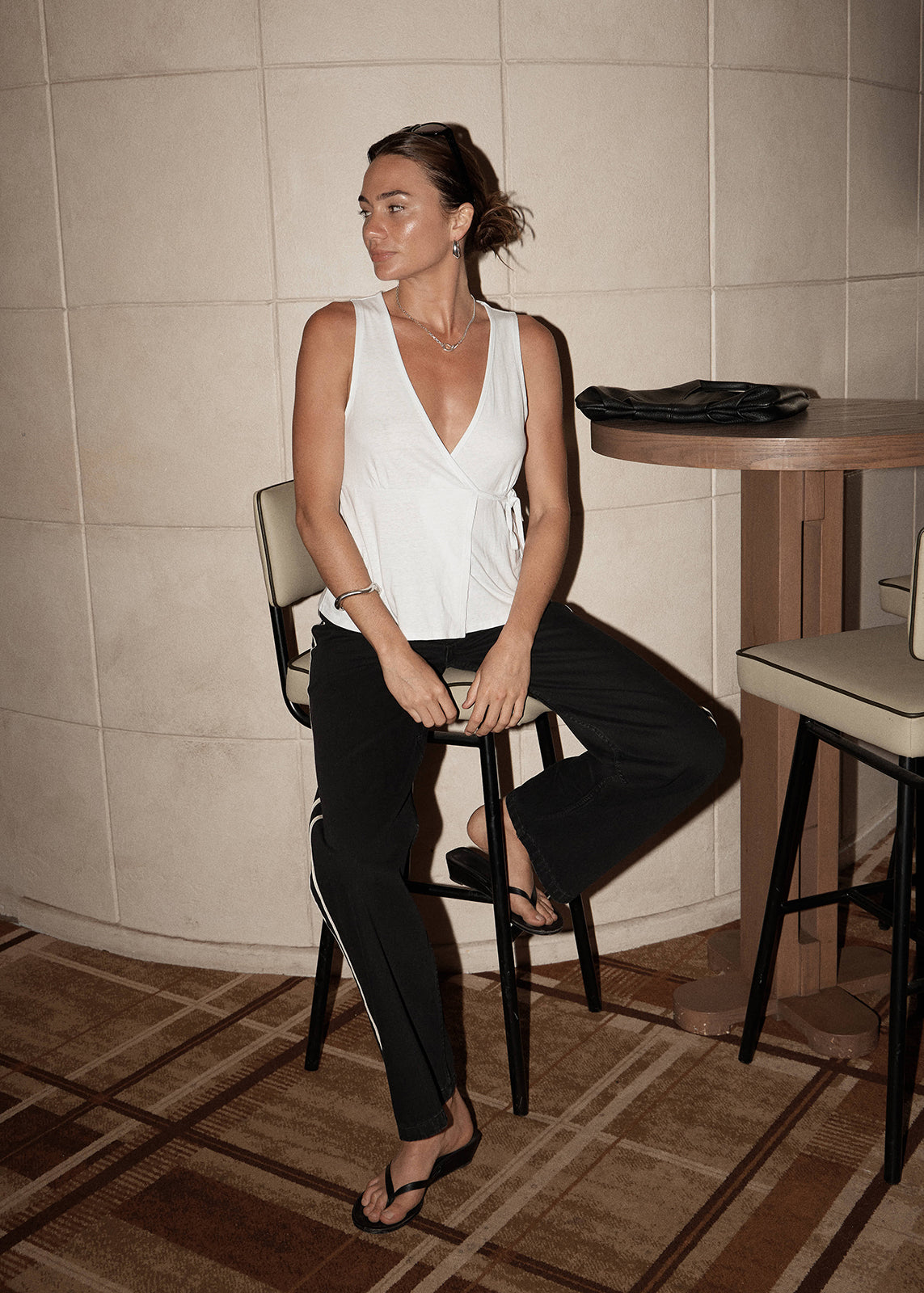 AFENDS Tiara - Wrap Top - White