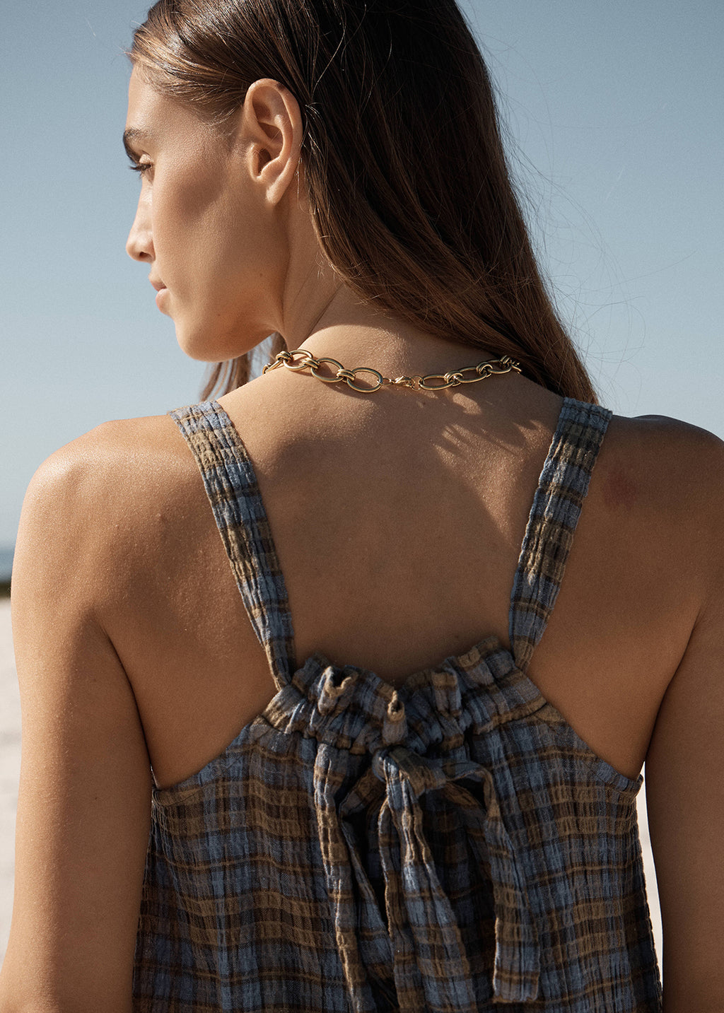 AFENDS Vania - Mini Dress - Cedar / Blue Check