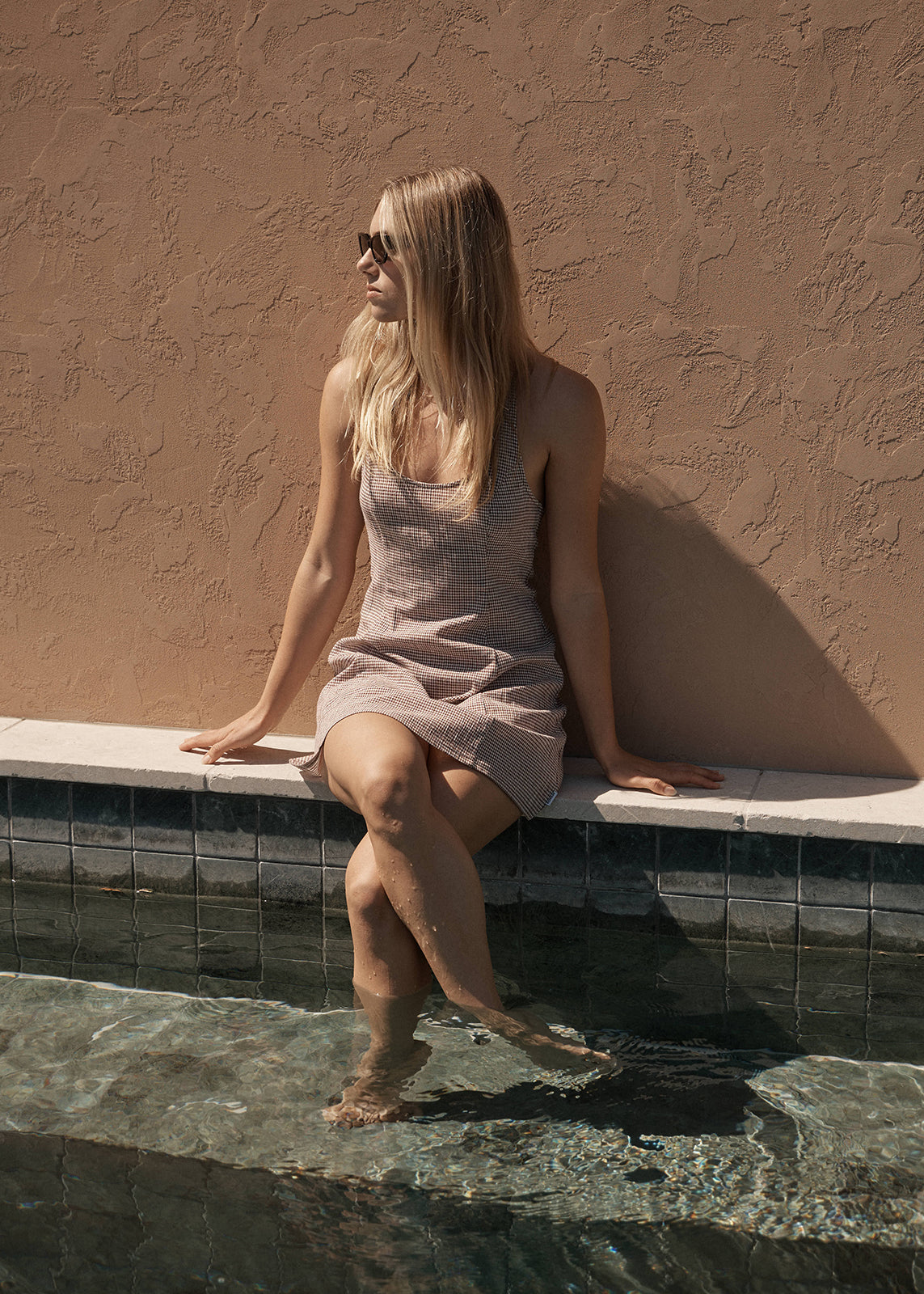 AFENDS Mazzy - Mini Dress - Mahogany Check