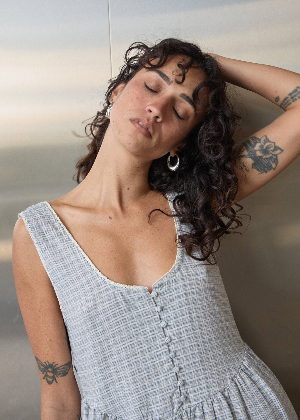 AFENDS Jesse - Mini Dress - Silver Birch