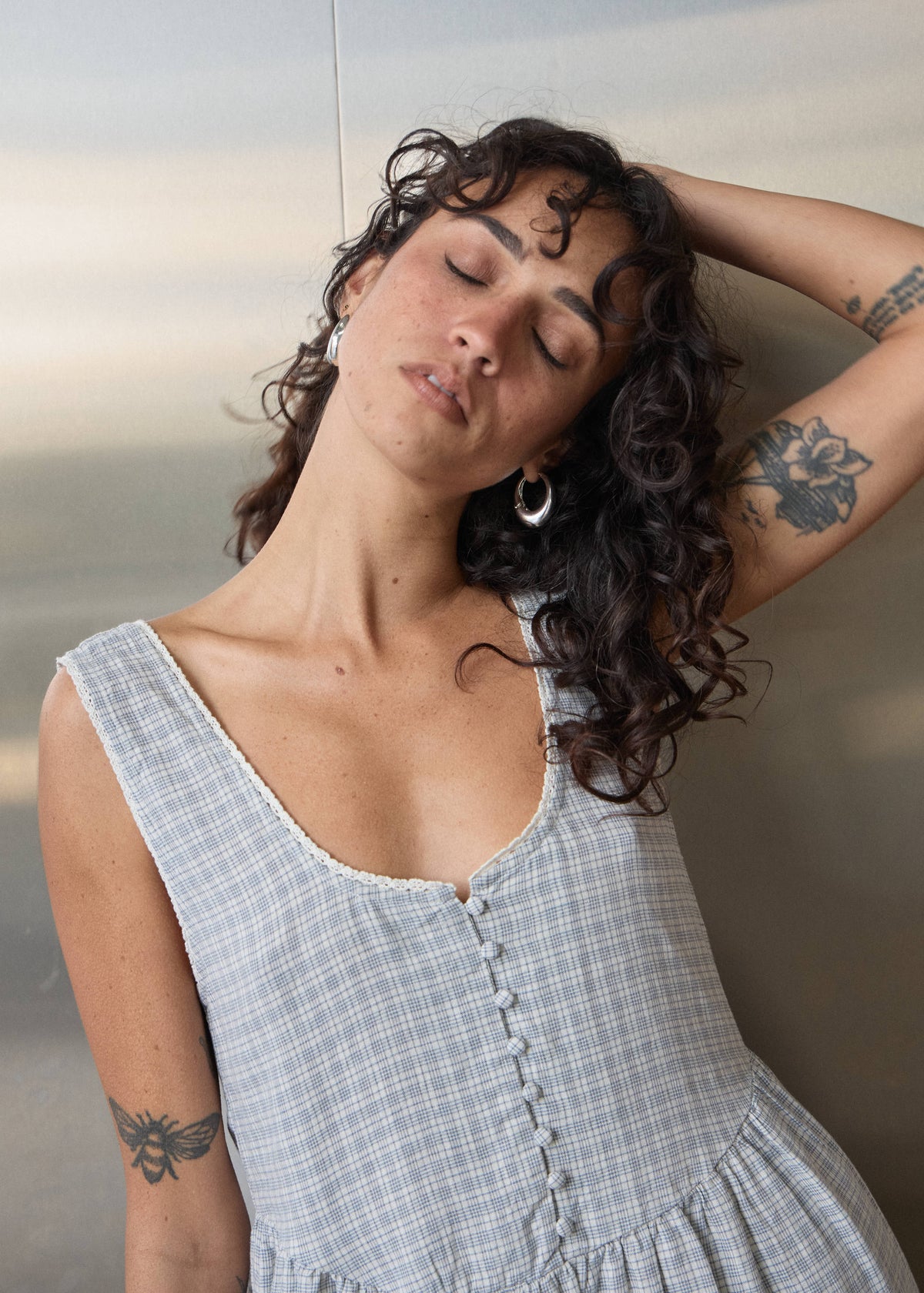 AFENDS Jesse - Mini Dress - Silver Birch