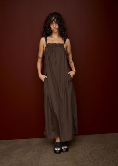 AFENDS Vania - Maxi Dress - Coffee