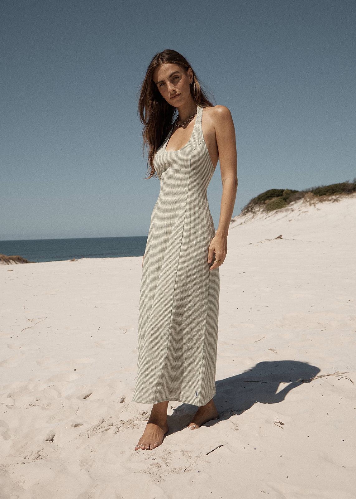 AFENDS Maya - Maxi Dress - Indy Sage Check