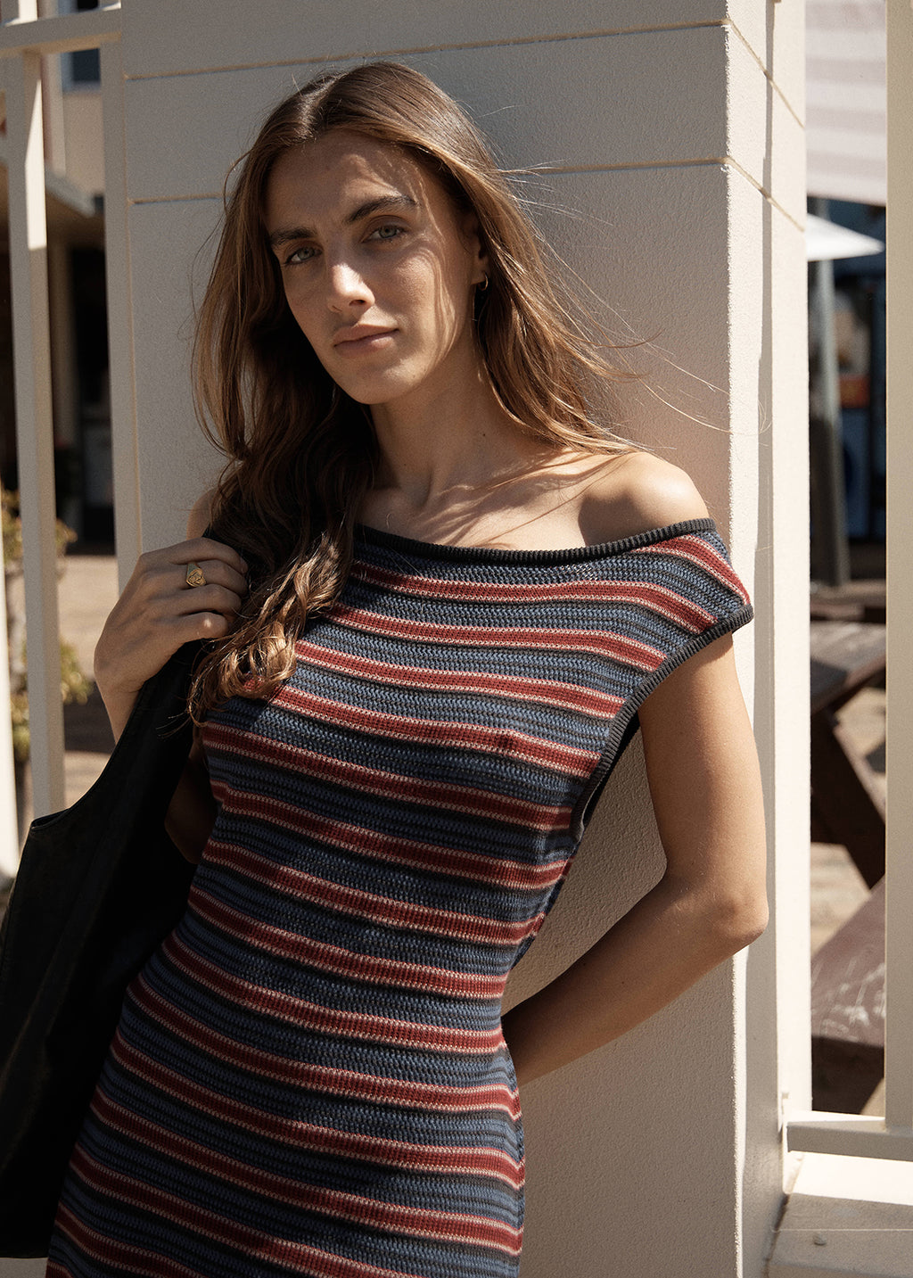 AFENDS Martina - Knit Maxi Dress - Club Stripe