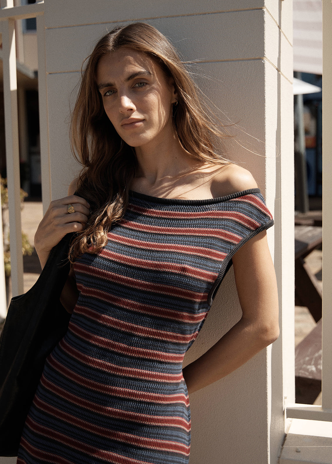 AFENDS Martina - Knit Maxi Dress - Club Stripe