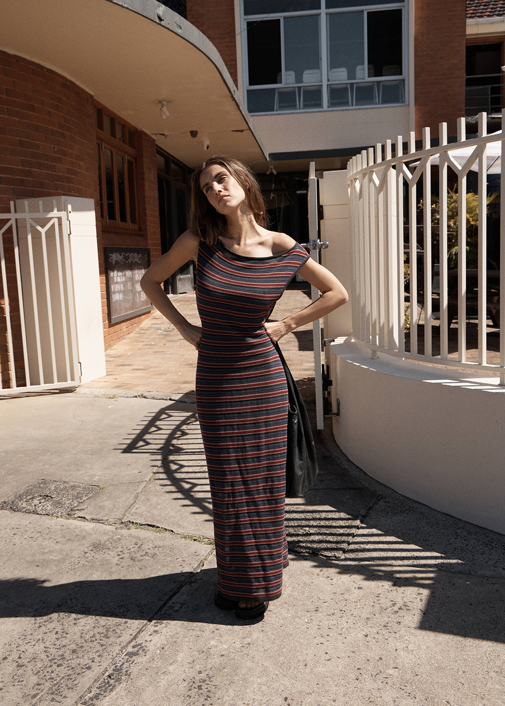 AFENDS Martina - Knit Maxi Dress - Club Stripe